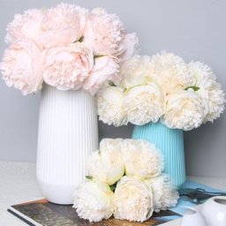Bouquet de Roses et Pivoines Artificielles Fausses Fleurs pour la Maison Décoration de Mariage 5