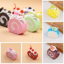 Mini gâteau de dessert Él modèle alimentaire rouleau suisse de simulation d'affichage accessoires