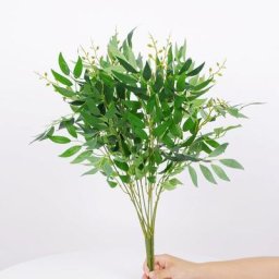 Bouquet de Saule Artificiel 5 Branches de Fourchette Fausses Feuilles pour Décoration de Maison