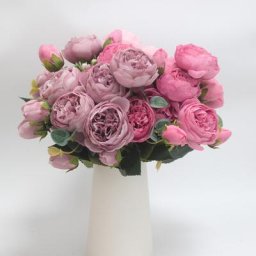 Bouquet de pivoines artificielles 30cm fausses fleurs pour décorer la maison pour un mariage
