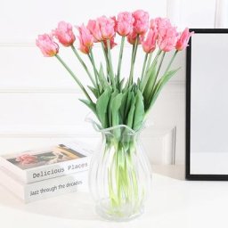 Bouquet de Fleurs Artificielles en Silicone pour Décoration de Maison Fausse Plante 45cm 5 Pièces