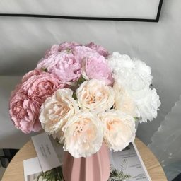Bouquet de pivoines artificielles en soie fausses fleurs pour la décoration de la maison du salon