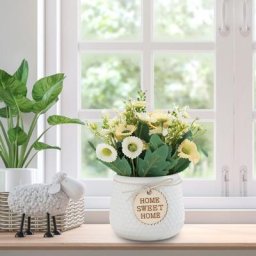 Simulation de marguerite en pot de Style nordique fausse plante Simple petite fleur verte fraîche