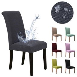 Nouvelle housse de chaise Jacquard élastique imperméable pour salle à manger housses de chaise pour