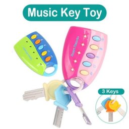 Clé musicale Flash colorée pour bébé télécommande intelligente voiture voix simulation vocale