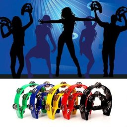 Tambourin Musical N80C à Double rangée demi-lune tambour à Percussion jouet cadeau de fête