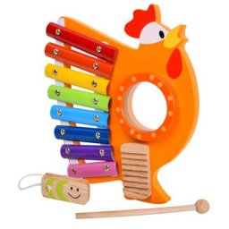 Instrument de Percussion en bois Xylophone 3 en 1 8 notes Instrument de rythme jouets