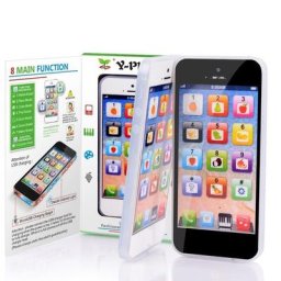 Téléphone portable avec LED pour bébé jouet électronique d'apprentissage de l'anglais