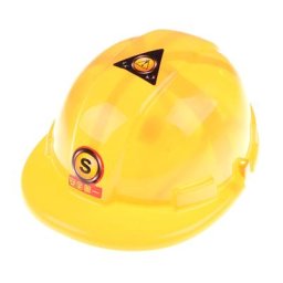Casque de sécurité de simulation jaune pour enfants chapeau de jeu jouet de construction créatif