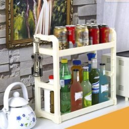 Bocaux à épices sur pied à 2 niveaux bocaux d'assaisonnement bouteilles boîtes de rangement