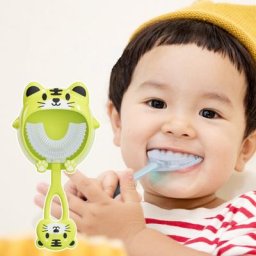 Brosse à dents en forme de U pour enfants 360 résistante livres de soins bucco-dentaires pour