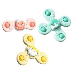 Jouet de baignoire 5 pouces jeu d'eau interactif Parent-enfant Spinner à ventouse murale pour bébé