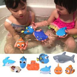 Jouets de Bain pour Bébé en Caoutchouc Souple Flotteur Pulvérisation d'Eau à Presser Animaux