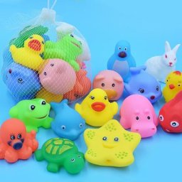 Jouets de bain animaux mignons pour bébé jouets d'eau de natation flotteur en caoutchouc souple