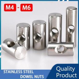 ecrou cylindrique 304 Acier inoxydable insert fileté marteau Les écrous écrou de barillet de bois