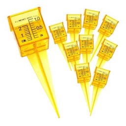 E5BE – Mini arroseur Portable et jauge de pluie outil de mesure de l'eau à large bouche jaune vif