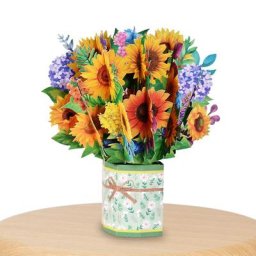 Cartes de vministériels x pop-up en fleurs 3D 9.8x9 8 pouces bouquet pour toutes les occasions