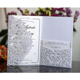 Carte d'invitation de mariage élégante découpée au laser carte de vministériels x professionnelle