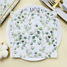Serviettes en Papier Feuilles de Découpage Plantes Vertes Élégantes pour Fournitures de ixde