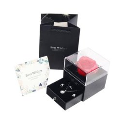 Boîte-cadeau de fleur de rose de Noël fleur artificielle anniversaire de fille désherbage fête