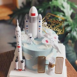 Astronome-Modèle de fusée d'exploration aéronautique ornements de scène décoration de gâteau