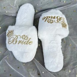 Pantoufles de mariée personnalisées cadeaux de fête d'anniversaire proposition de mariage