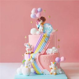 Décoration de gâteau de collection d'arc-en-ciel décoration de gâteau ballon de joyeux