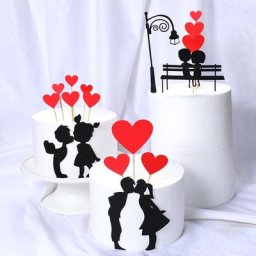 Ensemble de décorations de gâteau Chi pour la fête de mariage décoration de gâteau coeur d'amour