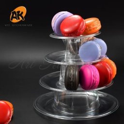 Présentoir à Macarons en PVC de Haute Qualité Outil de Décoration de Gâteaux de Mariage 4 Couches