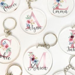 Porte-Clés Personnalisé avec Initiale de Nom Pendentif Sac de Téléphone Portable Accessoires de