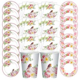 Rose Flower Chicken Britware Set Rose Flower Garland Bird Plates Standardisation Bachelorette