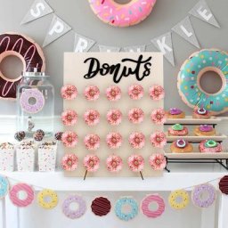 Matut-Décoration de gâteau en bois rustique support mural bonbons sucrés fournitures de