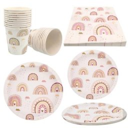 Assiettes en Papier Arc-en-Ciel de Style Boho Serviettes de Standard Poulet Britware Fournitures