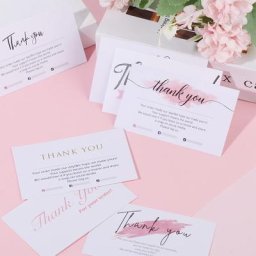 Cartes d'interconnexion rose ""Merci pour votre commande"" cadeau carton GT louange attro Express