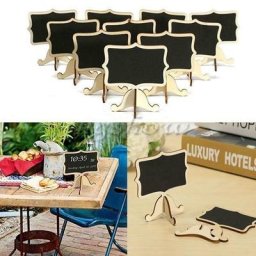 Mini tableau noir en bois étiquette de message pour fête de mariage décor de table 10 pièces
