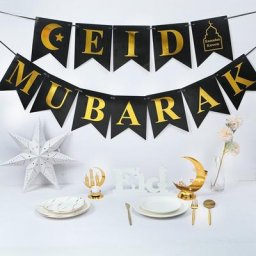 Bannière Eid Mubarak décoration pour la maison fournitures de fête musulmane islamique cadeaux