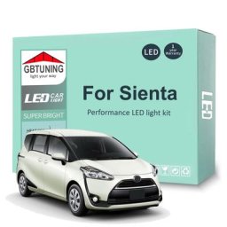 Kit d'ampoule intérieure LED pour Toyota Sienta 2003 – 2016 2017 2018 2019 2020 2021 dôme de