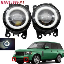 Lentille de phare antibrouillard LED pour voiture Angel Eye DRL lampe de jour Land Rover