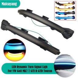 Clignotant ociamique à LED pour Rétroviseur Latéral Lampe pour VW Golf MK7 7 GTI R GTD Touran 2