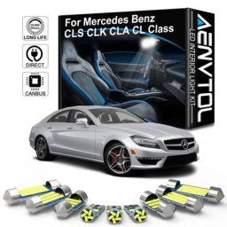 AENVTOL-Lumières LED intérieures de voiture Canbus Mercedes Benz CLS CLK CLA CL aqW218 W219 W208