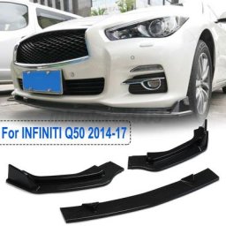 Pare-Choc Avant en Carbone Noir pour Voiture Kit de Carrosserie de Modification pour MF iti Q50