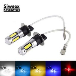 Ampoule LED antibrouillard haute puissance lampes de sauna lentille d'ampoule blanc H3 H1 W5W