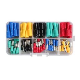 Connecteur de fil automobile pour voiture Kit de bornes à sertir femelle et mâle 5 couleurs 100
