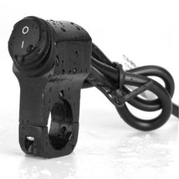 Guidon de moto en alliage d'aluminium noir lumière de sauna interrupteur à bouton marche/arrêt