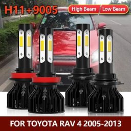 Kit d'ampoules de sauna LED pour Toyota quatre côtés haut et bas ChlorFour 9005 H11 RAV 4