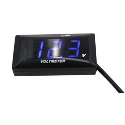 Voltmètre numérique 12V-150V étanche pour bateau voiture moto panneau LED