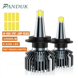 PANDUK-Ampoule LED pour sauna de voiture antibrouillard lampe 12V H7 56000LM 360 ° H1 H11
