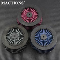 Filtre à air de remplacement pour moto gris rouge bleu système de filtre d'admission intérieur