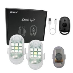 Matwof-Stroboscope LED étanche pour moto lampe de signalisation clignotante avec aimant