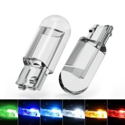 Ampoule LED Super Brillante COB 12V T10 W5W 194 168 Lumière Blanche et Bleue DRL 6000K pour
